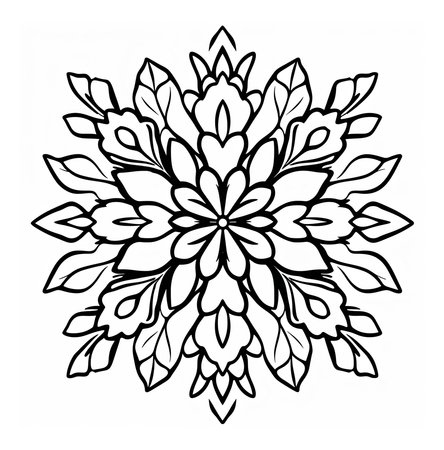 Blumenstern – Kreatives Ausmalmotiv für Vorschulkinder